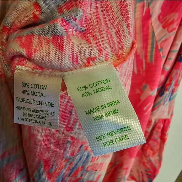 LILLY PULITZER Del Lago Tunic Dress "Never Been Betta" Pink Cotton - Size Small - Picture 6 of 6